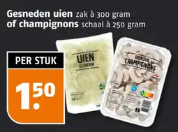 Poiesz Gesneden uien of champignons aanbieding