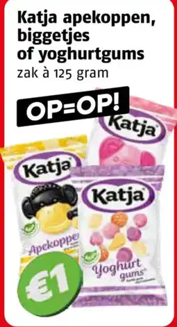 Poiesz Katja apekoppen, biggetjes of yoghurtgums aanbieding
