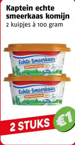 Poiesz Kaptein echte smeerkaas komijn aanbieding