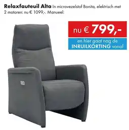 Woonsquare Relaxfauteuil Alta aanbieding