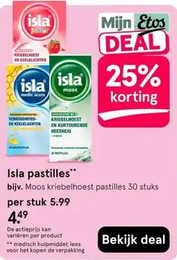 Etos Isla pastilles aanbieding