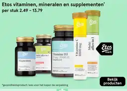 Etos Etos vitamines, mineralen en supplementen aanbieding