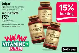 Etos Solgar Vitamine D3 1000 IU aanbieding