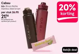 Etos Cabau Bloom Bottle Stainless Steel brown aanbieding