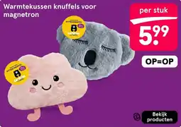 Etos Cookien x Cuddles warmtekussens knuffels voor magnetron aanbieding
