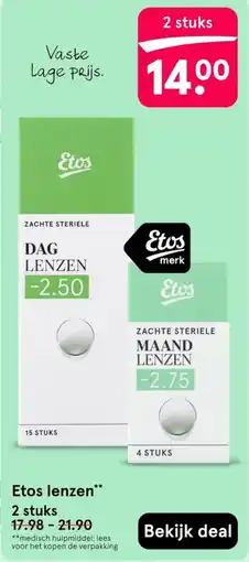 Etos Etos lenzen aanbieding