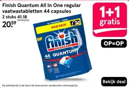 Etos Finish Quantum All In One regular vaatwastabletten aanbieding