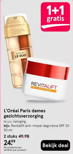 Etos L'Oréal Paris dames gezichtsverzorging aanbieding