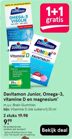 Etos Davitamon Junior, Omega-3, vitamine D en magnesium* aanbieding