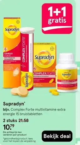 Etos Supradyn Complex Forte multivitamine extra energie 15 bruistabletten aanbieding