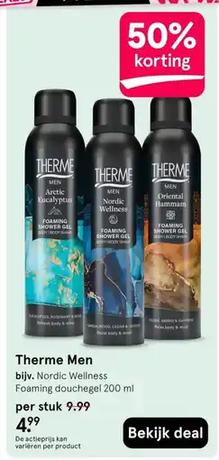 Etos Therme Men Foaming douchegel 200 ml aanbieding