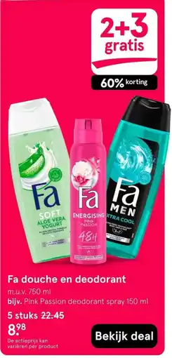 Etos Fa douche en deodorant aanbieding