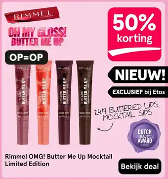 Etos Rimmel OMG! Butter Me Up Mocktail Limited Edition aanbieding