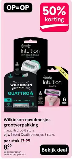 Etos wilkinson navulmesjes grootverpakking aanbieding