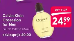 Etos Calvin Klein Obsession for Men aanbieding