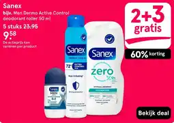 Etos Sanex Men Dermo Active Control deodorant roller 50 ml aanbieding