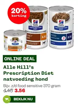 Welkoop Hill's Prescription Diet natvoeding hond aanbieding