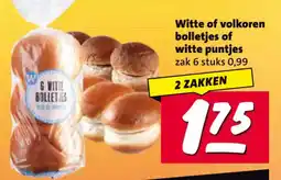 Nettorama Witte of volkoren bolletjes of witte puntjes aanbieding