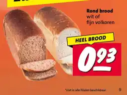 Nettorama Rond brood wit of fijn volkoren aanbieding