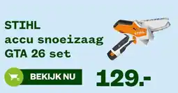 Welkoop Stihl accu snoeizaag GTA 26 set aanbieding