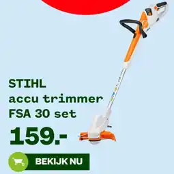 Welkoop STIHL accu trimmer FSA 30 set aanbieding