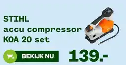 Welkoop STIHL accu compressor KOA 20 set aanbieding