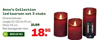 Anna's Collection led kaarsen set 3 stuks
