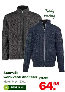 Welkoop Størvik werkvest Andreas aanbieding