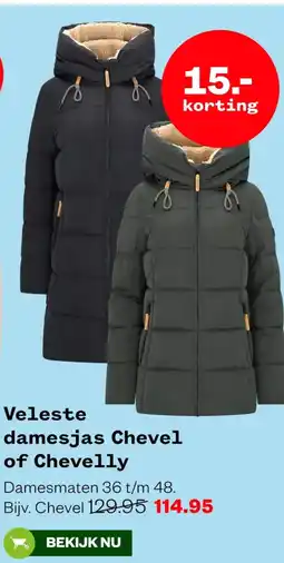 Welkoop Veleste damesjas Chevel of Chevelly aanbieding