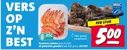 Nettorama Zeeuwse oesters of gekookte gamba's aanbieding