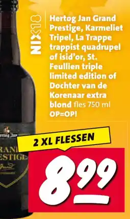 Nettorama Hertog Jan Grand Prestige, Karmeliet Tripel, La Trappe trappist quadrupel of isid'or, St. Feullien triple limited edition aanbieding