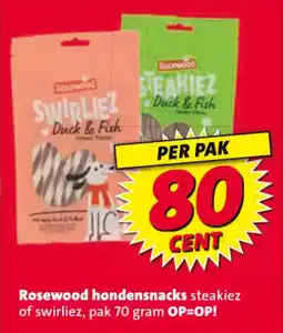 Nettorama Rosewood hondensnacks steakiez of swirliez aanbieding