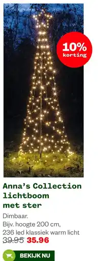 Welkoop Anna's Collection lichtboom met ster aanbieding