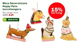 Welkoop Mica Decorations Happy Pets kersthanglers aanbieding