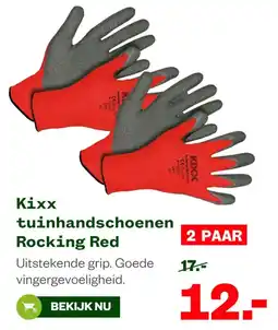 Welkoop Kixx tuinhandschoenen Rocking Red aanbieding
