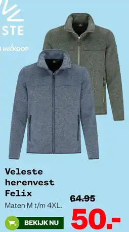 Welkoop Veleste herenvest Felix aanbieding