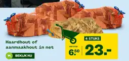 Welkoop Haardhout of aanmaakhout in net aanbieding