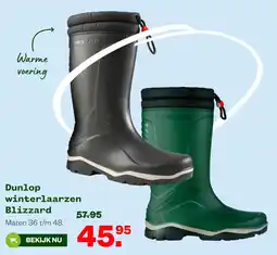 Welkoop Dunlop winterlaarzen Blizzard aanbieding