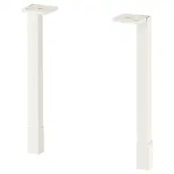 IKEA Twee enhet witmetalen poten, rechthoekig, verstelbaar aanbieding
