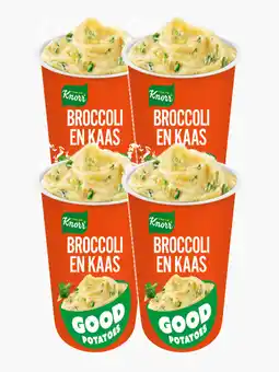 Flink Knorr Good potatoes broccoli en kaas 50g 4x aanbieding
