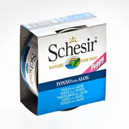 Pets Place Schesir Hond Blik Puppy Gelei - Natvoer - 150 g Tonijn&Aloë vera aanbieding