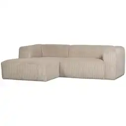 Wehkamp WOOOD Bean Chaise Longue Bank Links - Chenille Velvet - Terra aanbieding