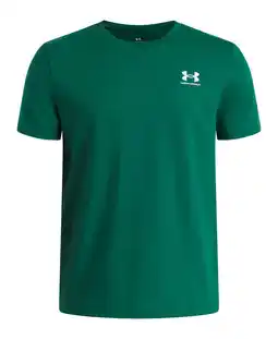 Wehkamp Under Armour Sportstyle LC rechtvallend T-shirt met logo - groen aanbieding