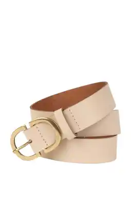 Wehkamp Petrol industries Plus Size leren riem beige aanbieding