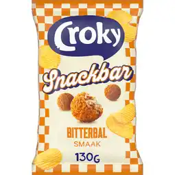Jumbo Croky Chips Snackbar Bitterbal 130g aanbieding