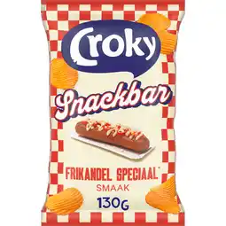 Jumbo Croky Chips Snackbar Frikandel Speciaal 130g aanbieding