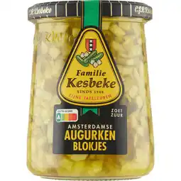 Jumbo Kesbeke Amsterdamse Augurken Blokjes 495 g aanbieding