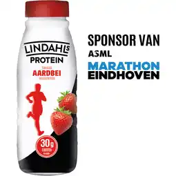 Jumbo Lindahls Protein Smaak Aardbei Melkdrank 500 ml aanbieding