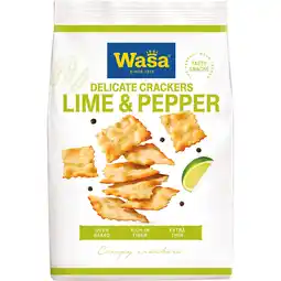 Jumbo Wasa Delicate Crackers Lime & Pepper 150g aanbieding
