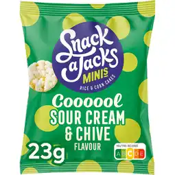 Jumbo Snack A Jacks Minis Sour Cream & Chive Rijstwafels 23 gr aanbieding